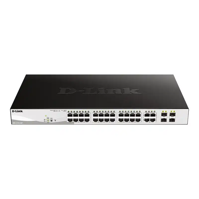 D-Link DGS 1210-24P - Commutateur - intelligent - 24 x 10 - 100 - 1000 (PoE+) + 4 x combo Gigabit Et... (DGS-1210-24P/E)_1